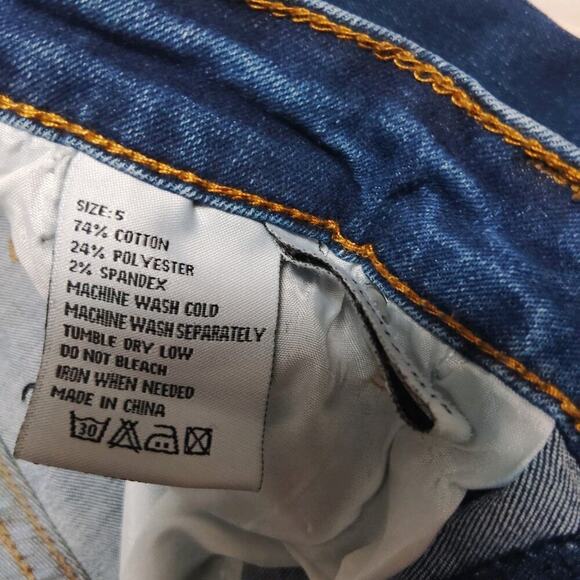 LEV Denim Jeans Junior's Size 5 Skinny Jeans Style LV021 Mid-Rise Blue Stretch - Picture 9 of 9